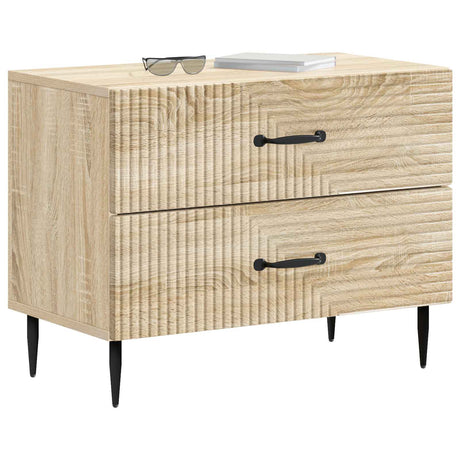 Vidaxl nachtkastje sonoma eiken 62 x 34,5 x 47,5 cm bewerkt hout