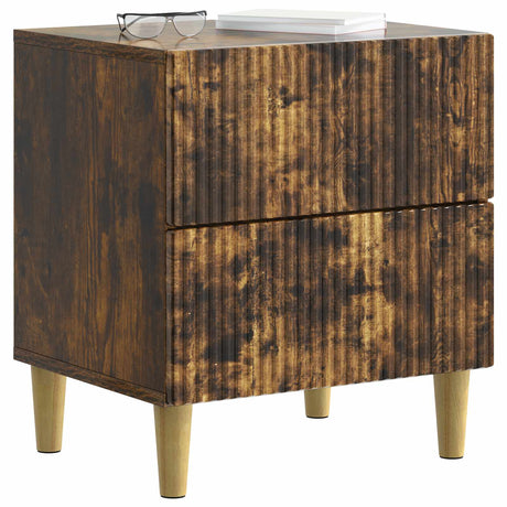 Vidaxl nachtkastje gerookt eiken 62 x 34,5 x 47,5 cm bewerkt hout