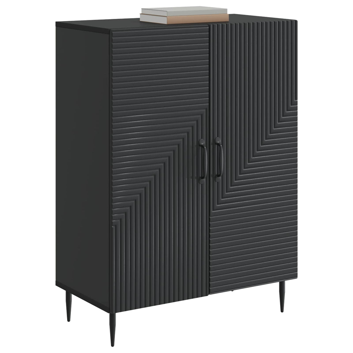 Vidaxl dressoir zwart 66 x 34,5 x 89,5 cm bewerkt hout