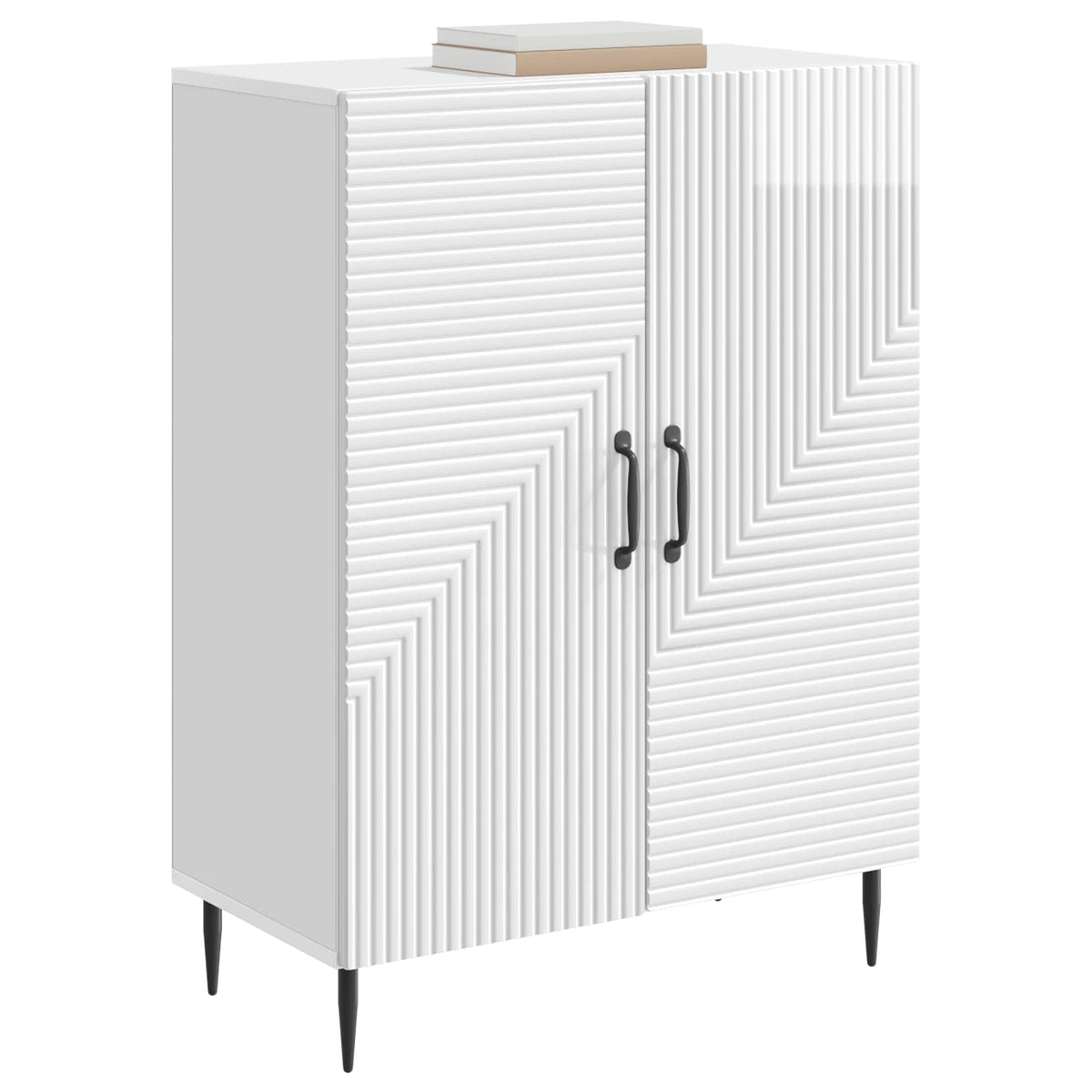 Vidaxl dressoir hoogglans wit 66 x 34,5 x 89,5 cm bewerkt hout