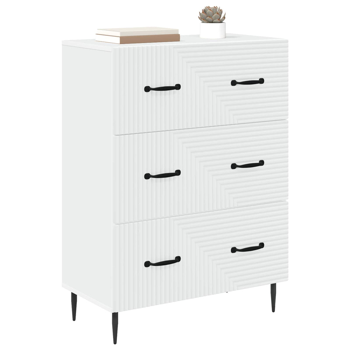 Vidaxl ladenkast wit 66 x 34,5 x 89,5 cm bewerkt hout