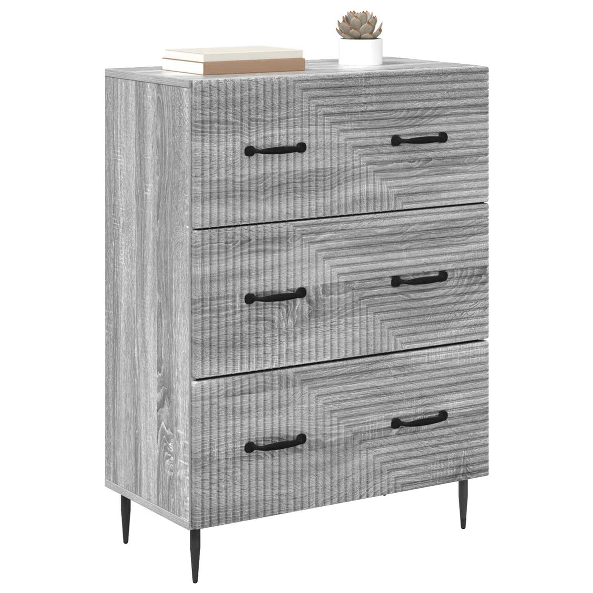 Vidaxl ladenkast grijs sonoma 66 x 34,5 x 89,5 cm bewerkt hout