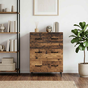 Vidaxl ladenkast oud hout 66 x 34,5 x 89,5 cm bewerkt hout