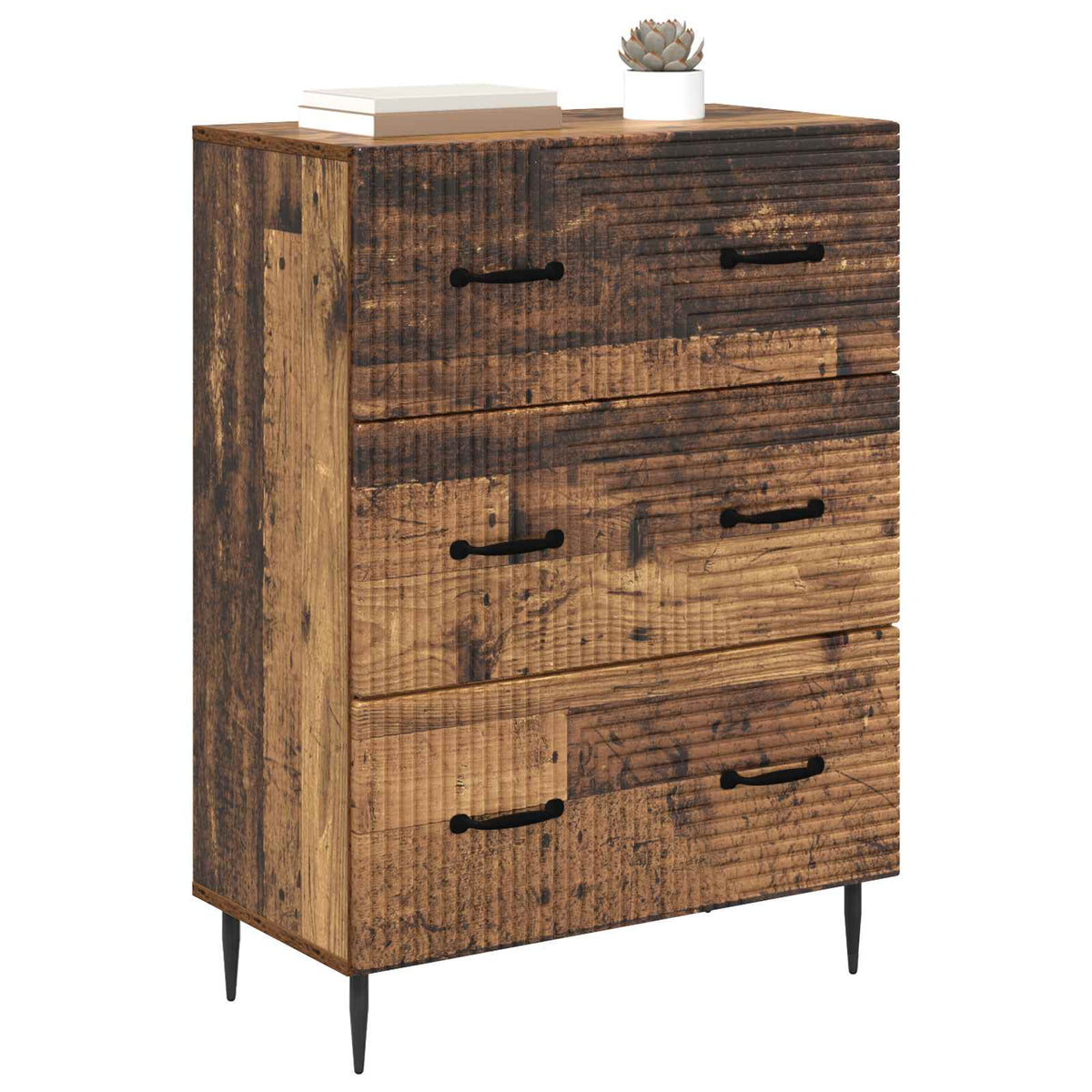 Vidaxl ladenkast oud hout 66 x 34,5 x 89,5 cm bewerkt hout