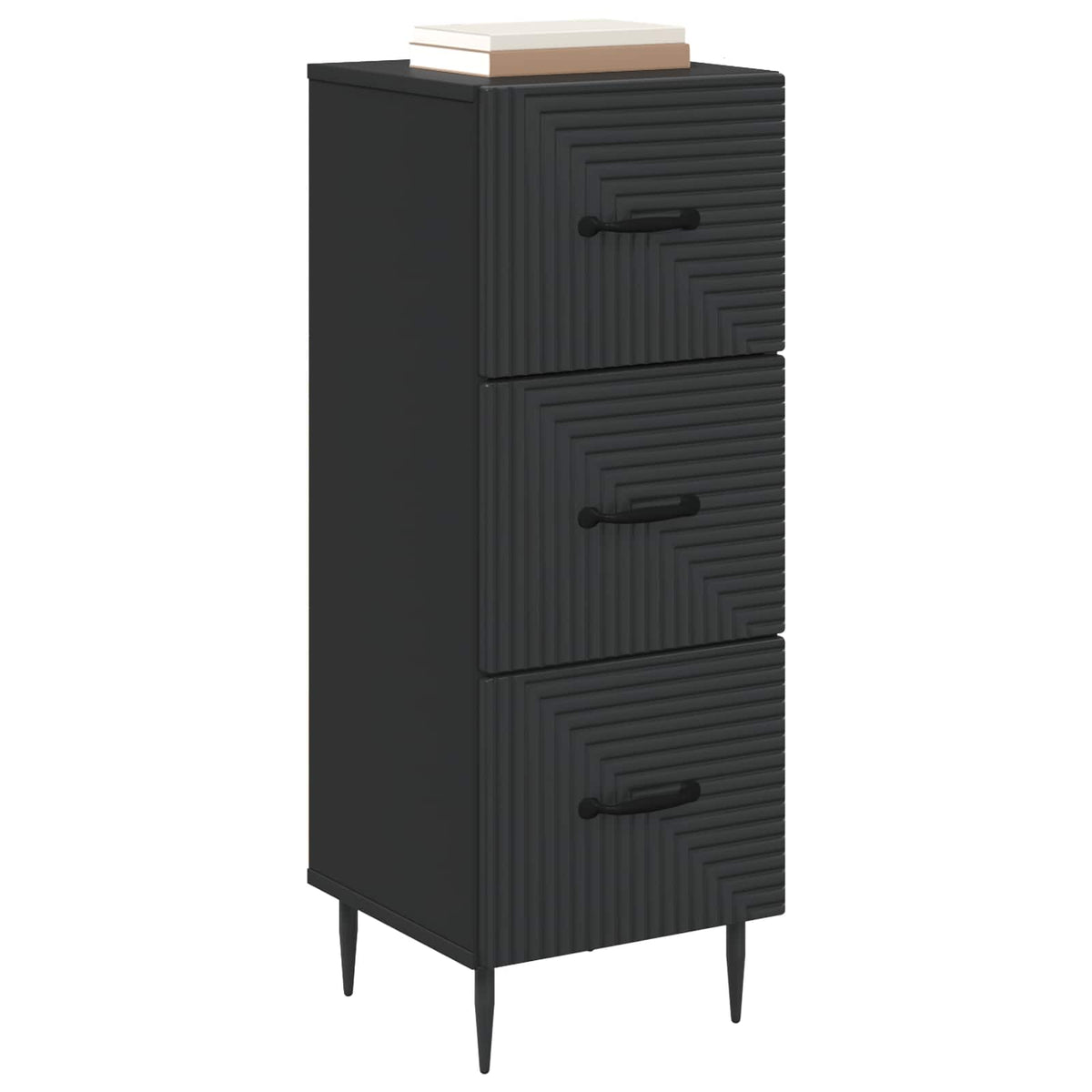 Vidaxl ladenkast zwart 33 x 34,5 x 89,5 cm bewerkt hout