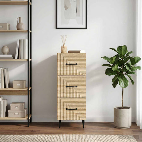 Vidaxl ladenkast sonoma eiken 33 x 34,5 x 89,5 cm bewerkt hout