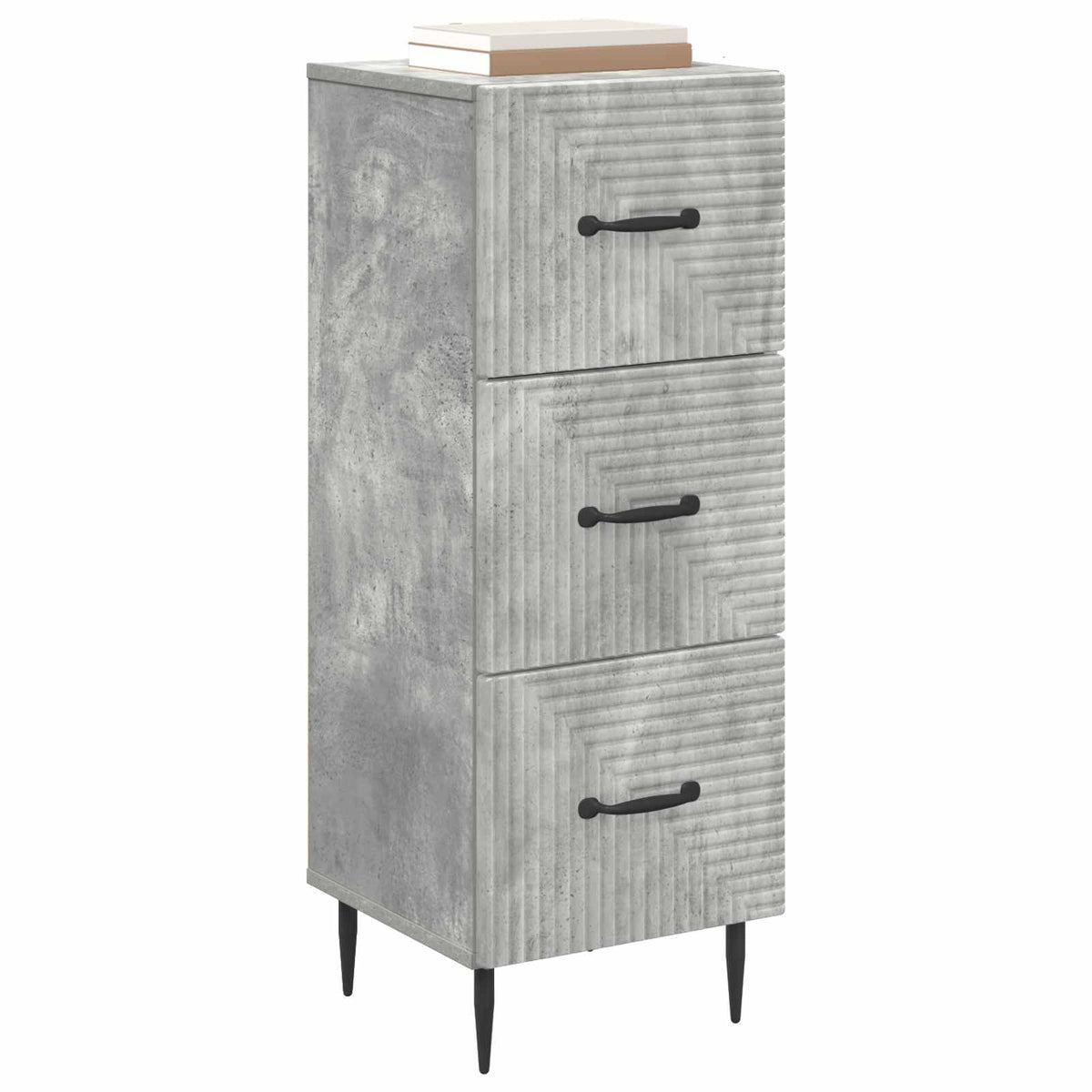 Vidaxl ladenkast betongrijs 33 x 34,5 x 89,5 cm bewerkt hout
