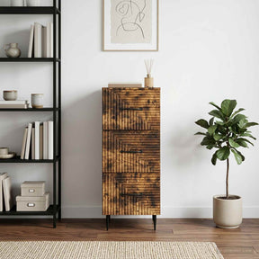 Vidaxl ladenkast gerookt eiken 33 x 34,5 x 89,5 cm bewerkt hout