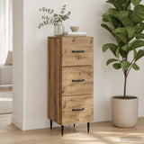 Vidaxl ladenkast 33 x 34,5 x 89,5 cm bewerkt hout artisanaal eiken