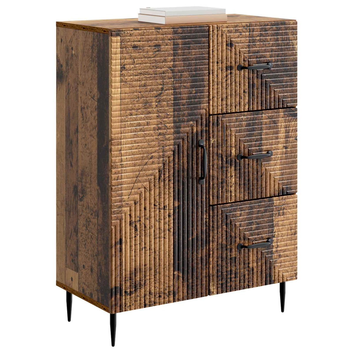 Vidaxl dressoir met lade oud hout 66 x 34,5 x 89,5 cm bewerkt hout