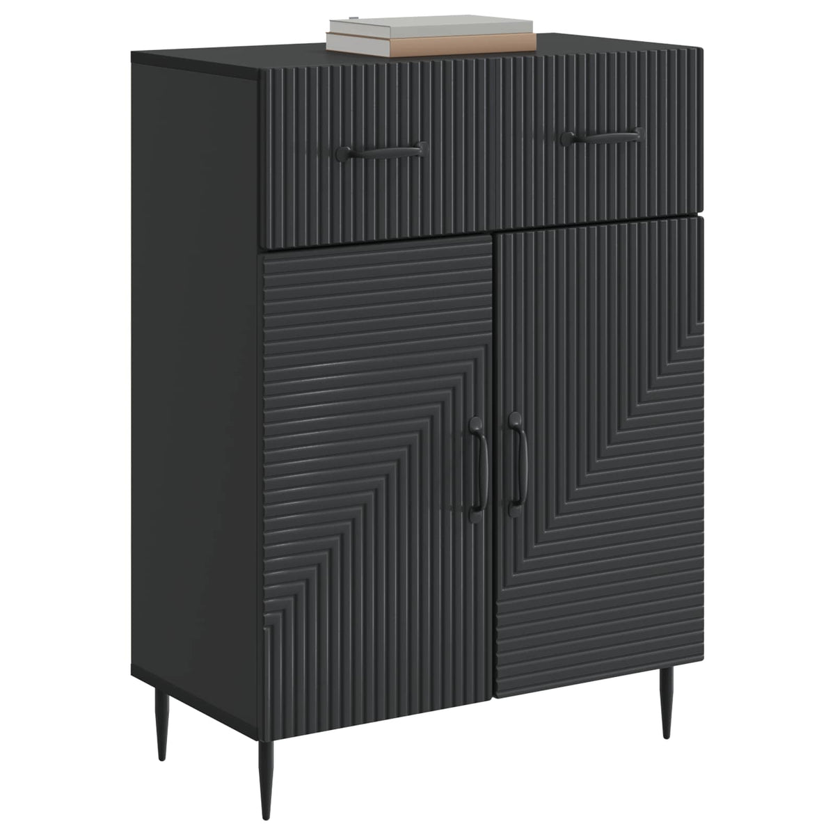 Vidaxl dressoir zwart 66 x 34,5 x 89,5 cm bewerkt hout