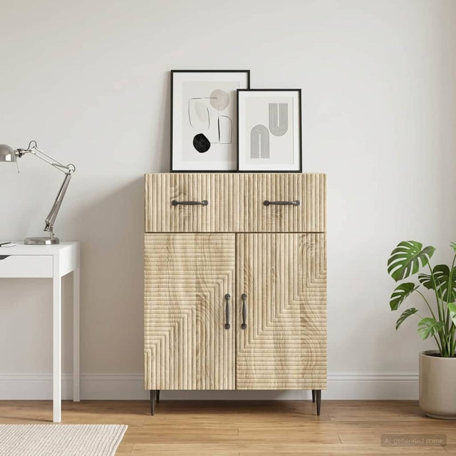Vidaxl dressoir sonoma eiken 66 x 34,5 x 89,5 cm bewerkt hout