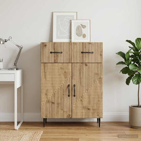 Vidaxl dressoir artisanaal eiken 66 x 34,5 x 89,5 cm bewerkt hout