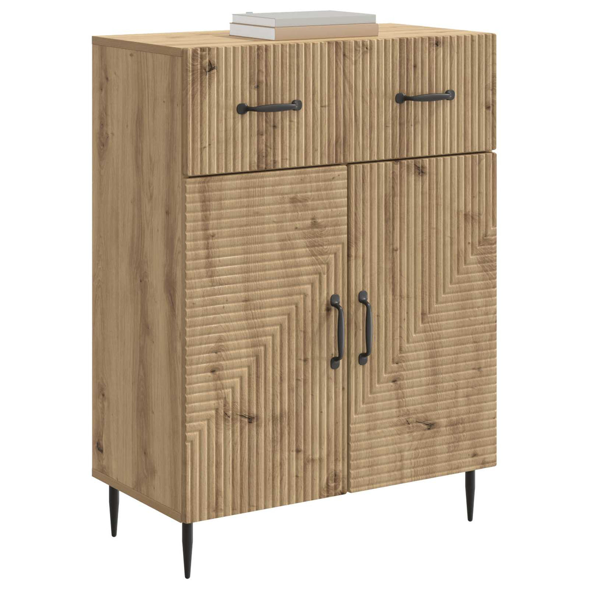Vidaxl dressoir artisanaal eiken 66 x 34,5 x 89,5 cm bewerkt hout