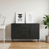Vidaxl dressoir met lade zwart 89 x 34,5 x 60 cm bewerkt hout