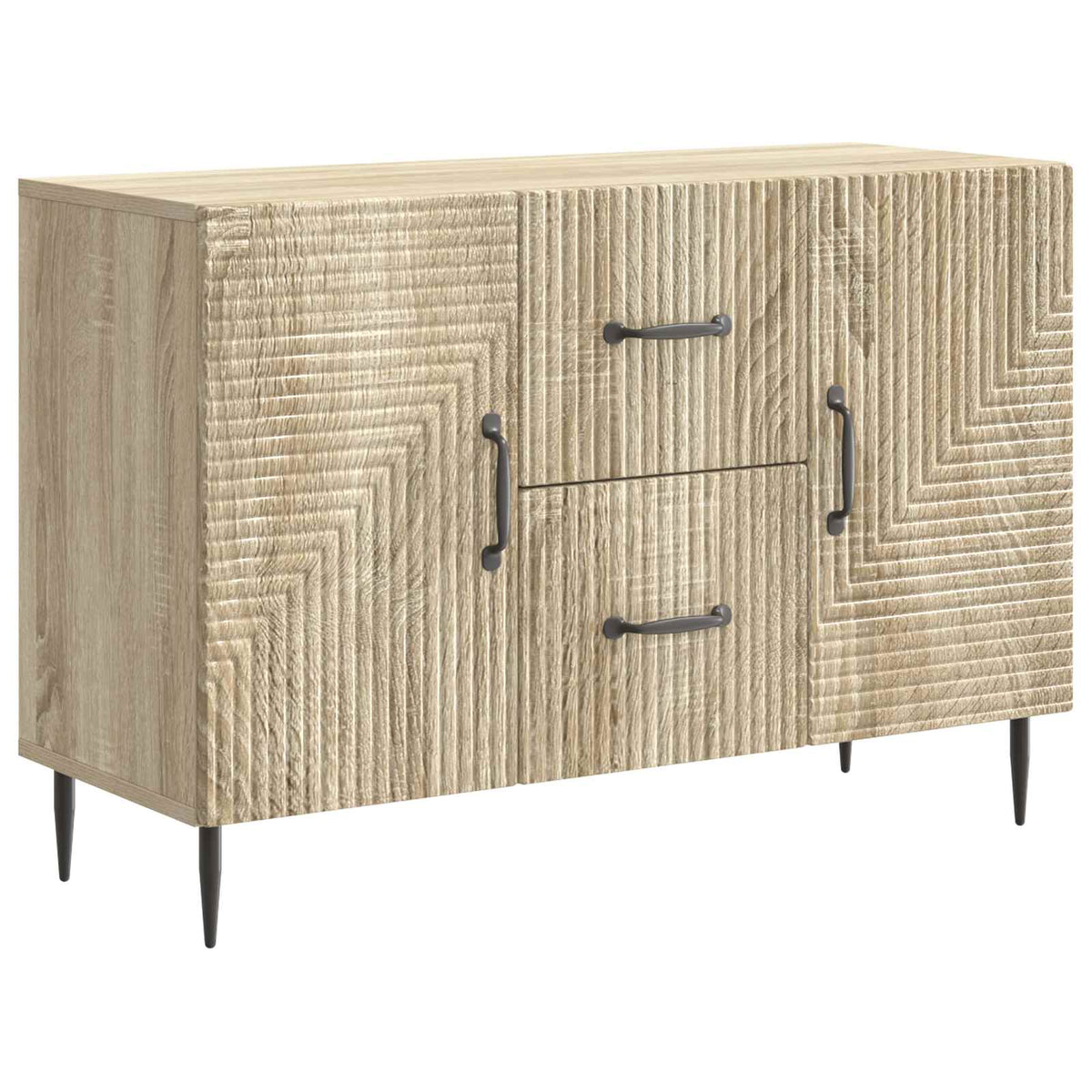 Vidaxl dressoir met lade sonoma eiken 89 x 34,5 x 60 cm bewerkt hout