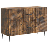 Vidaxl dressoir met lade gerookt eiken 89 x 34,5 x 60 cm bewerkt hout