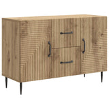 Vidaxl dressoir artisanaal eiken 89 x 34,5 x 60 cm bewerkt hout