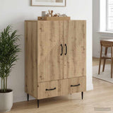 Vidaxl dressoir artisanaal eiken 66 x 34,5 x 95 cm bewerkt hout