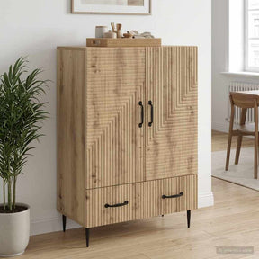 Vidaxl dressoir artisanaal eiken 66 x 34,5 x 95 cm bewerkt hout