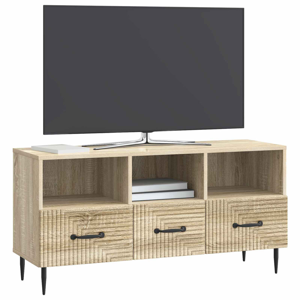 Vidaxl tv-kast met lade sonoma eiken 102 x 34,5 x 50 cm bewerkt hout