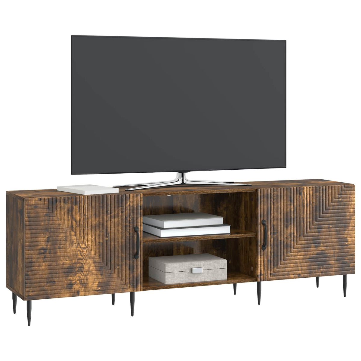 Vidaxl tv-kast 150 x 31 x 50 cm gerookt eiken bewerkt hout