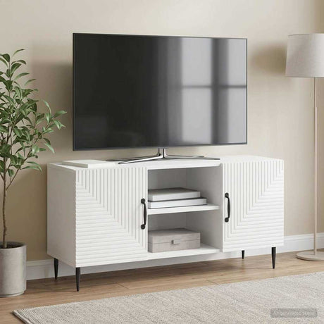 Vidaxl tv-kast hoogglans wit 102 x 34,5 x 50 cm bewerkt hout