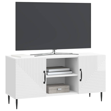 Vidaxl tv-kast hoogglans wit 102 x 34,5 x 50 cm bewerkt hout