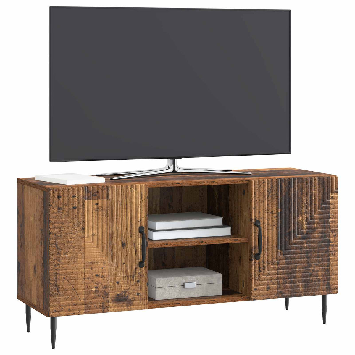 Vidaxl tv-kast oud hout 102 x 34,5 x 50 cm bewerkt hout