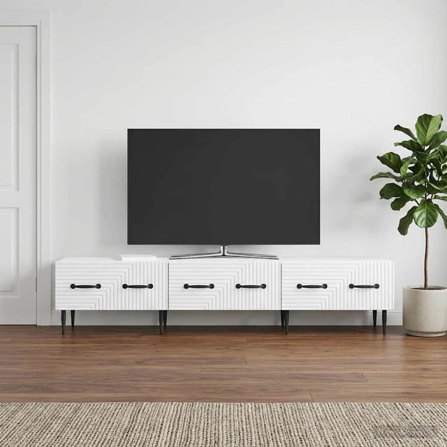 Vidaxl tv-kast met lade wit 147 x 34,5 x 30 cm bewerkt hout