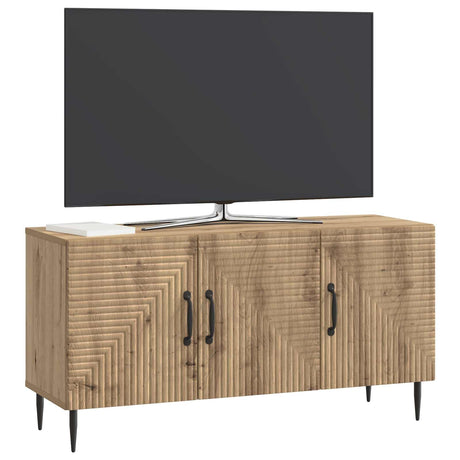 Vidaxl tv-kast 99 x 34,5 x 50 cm artisanaal eiken bewerkt hout