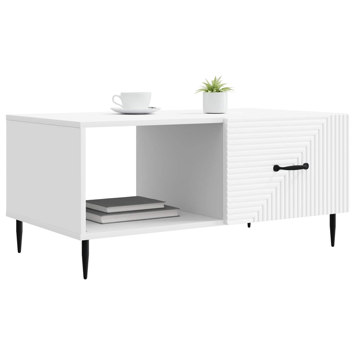 Vidaxl salontafel wit 90 x 50 x 40 cm bewerkt hout