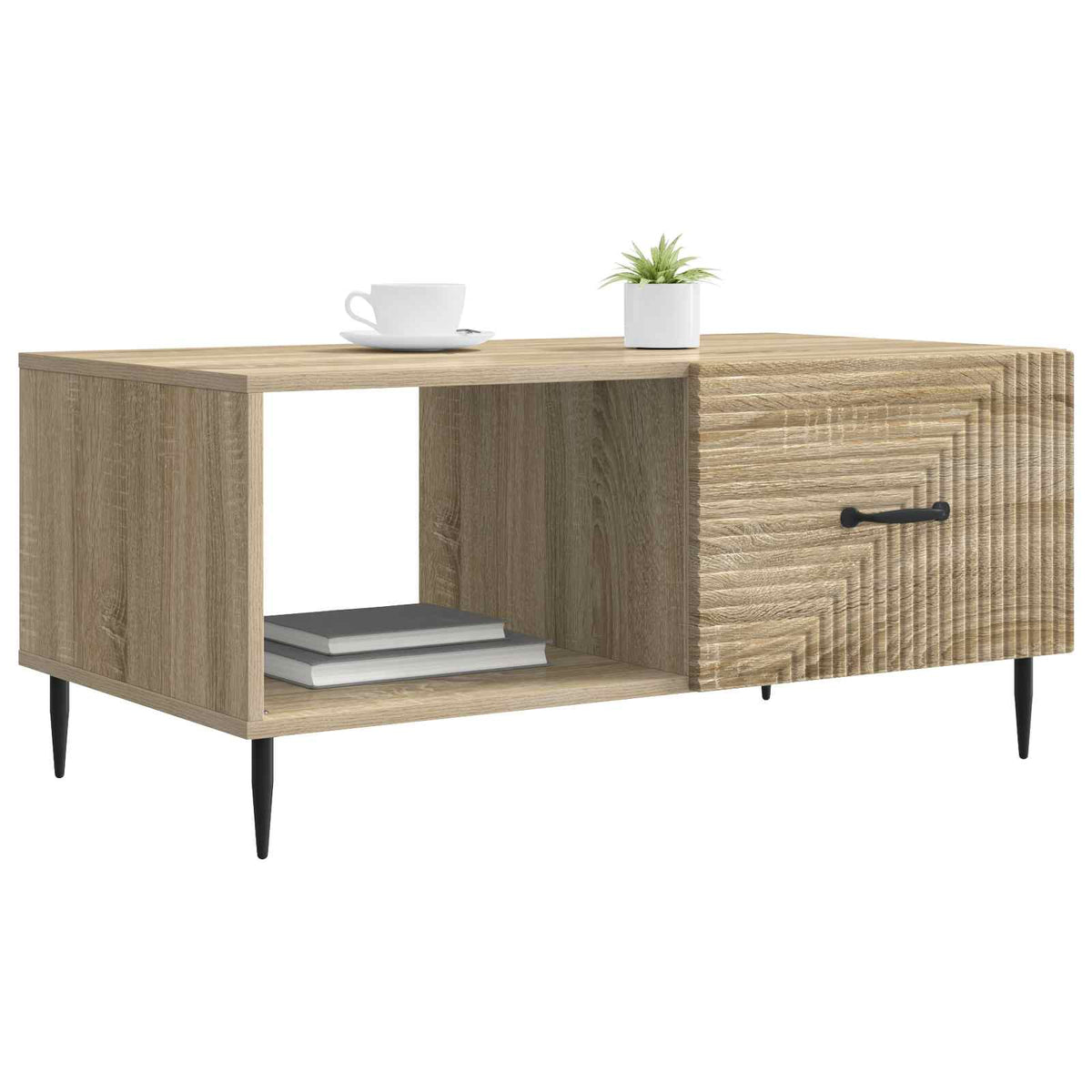 Vidaxl salontafel sonoma eiken 90 x 50 x 40 cm bewerkt hout