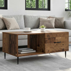 Vidaxl salontafel oud hout 90 x 50 x 40 cm bewerkt hout