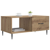 Vidaxl salontafel artisanaal eiken 90 x 50 x 40 cm bewerkt hout