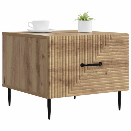 Vidaxl salontafel artisanaal eiken 49 x 50 x 40 cm bewerkt hout