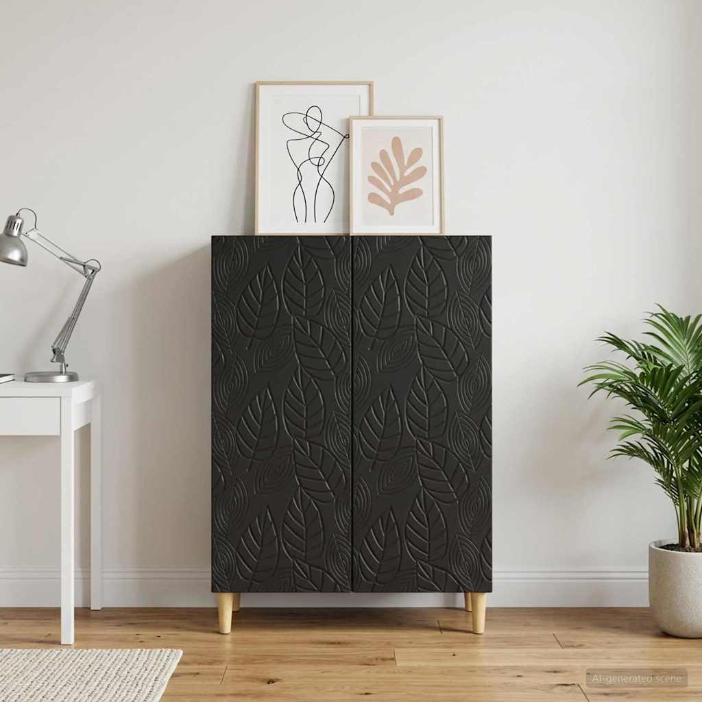 Vidaxl dressoir zwart 66 x 34,5 x 90 cm bewerkt hout