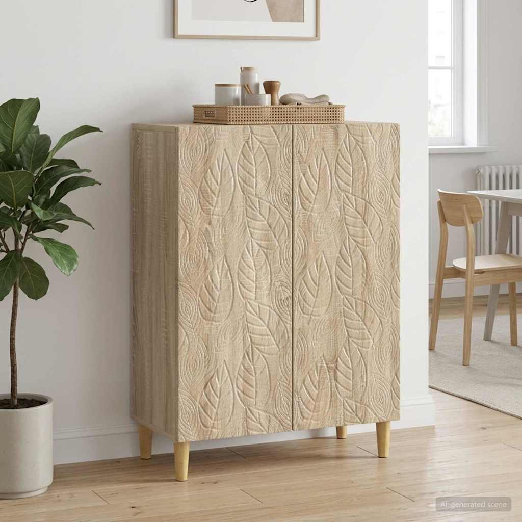 Vidaxl dressoir sonoma eiken 66 x 34,5 x 90 cm bewerkt hout