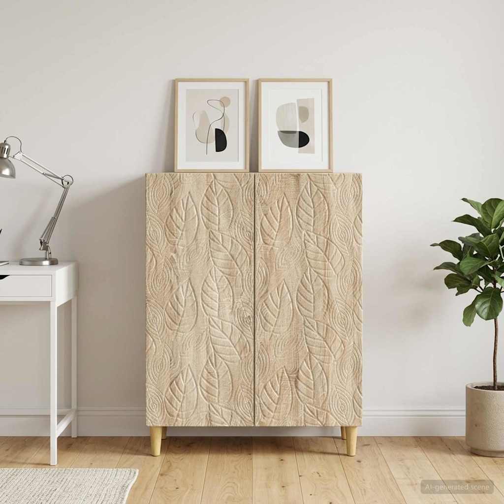 Vidaxl dressoir sonoma eiken 66 x 34,5 x 90 cm bewerkt hout