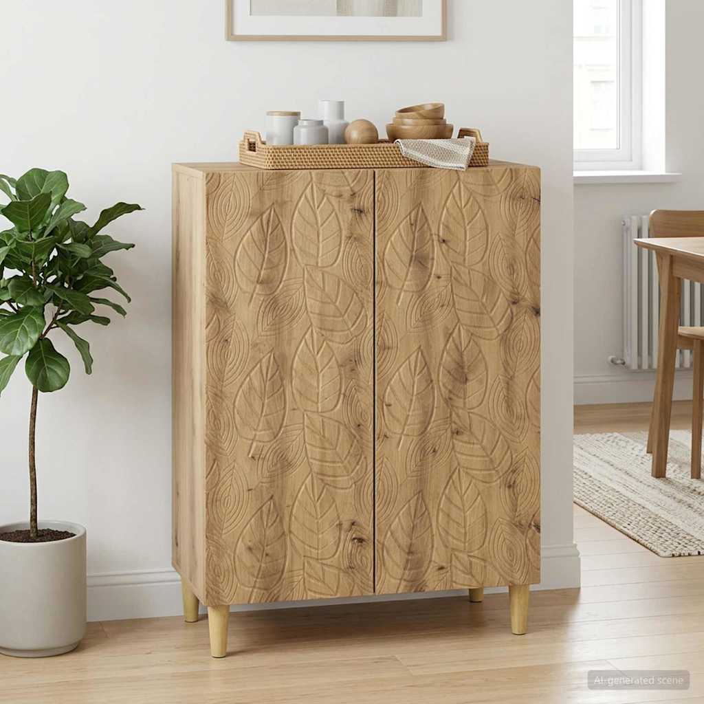 Vidaxl dressoir artisanaal eiken 66 x 34,5 x 90 cm bewerkt hout
