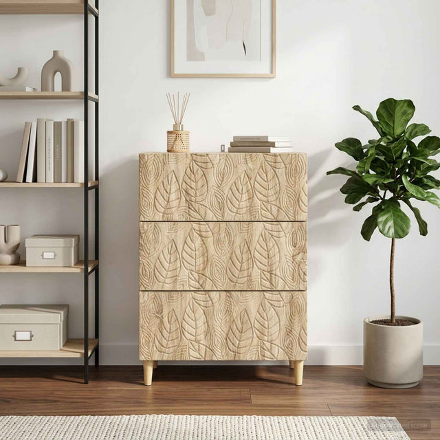 Vidaxl ladenkast sonoma eiken 66 x 34,5 x 90 cm bewerkt hout