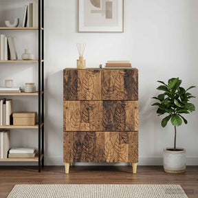 Vidaxl ladenkast oud hout 66 x 34,5 x 90 cm bewerkt hout