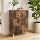 Vidaxl ladenkast oud hout 66 x 34,5 x 90 cm bewerkt hout