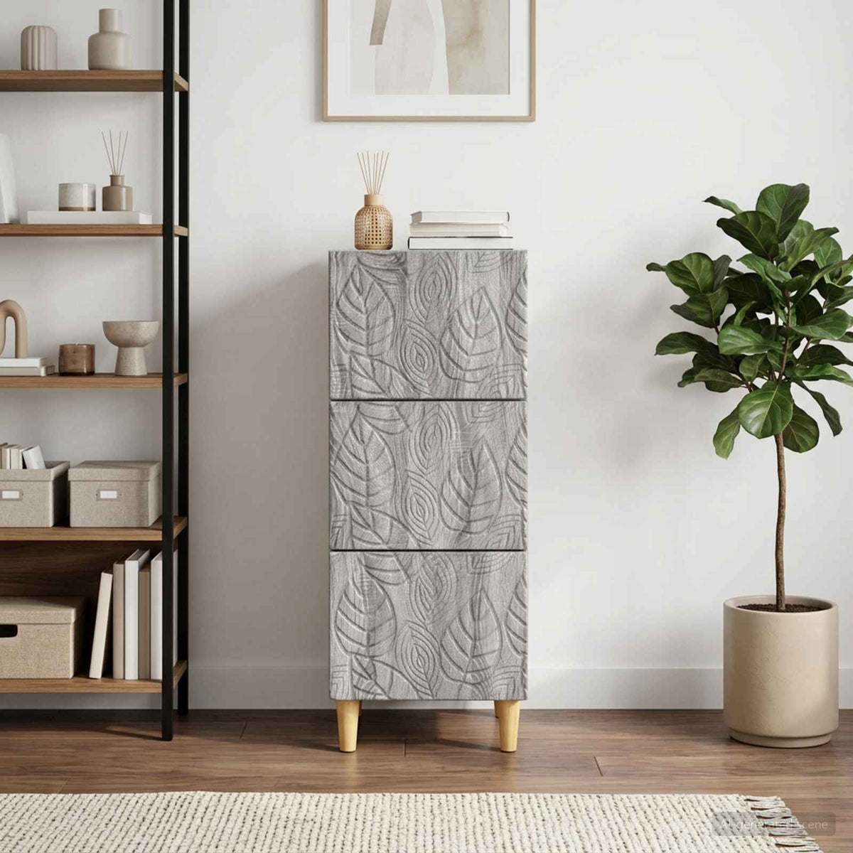 Vidaxl ladenkast grijs sonoma 33 x 34,5 x 90 cm bewerkt hout