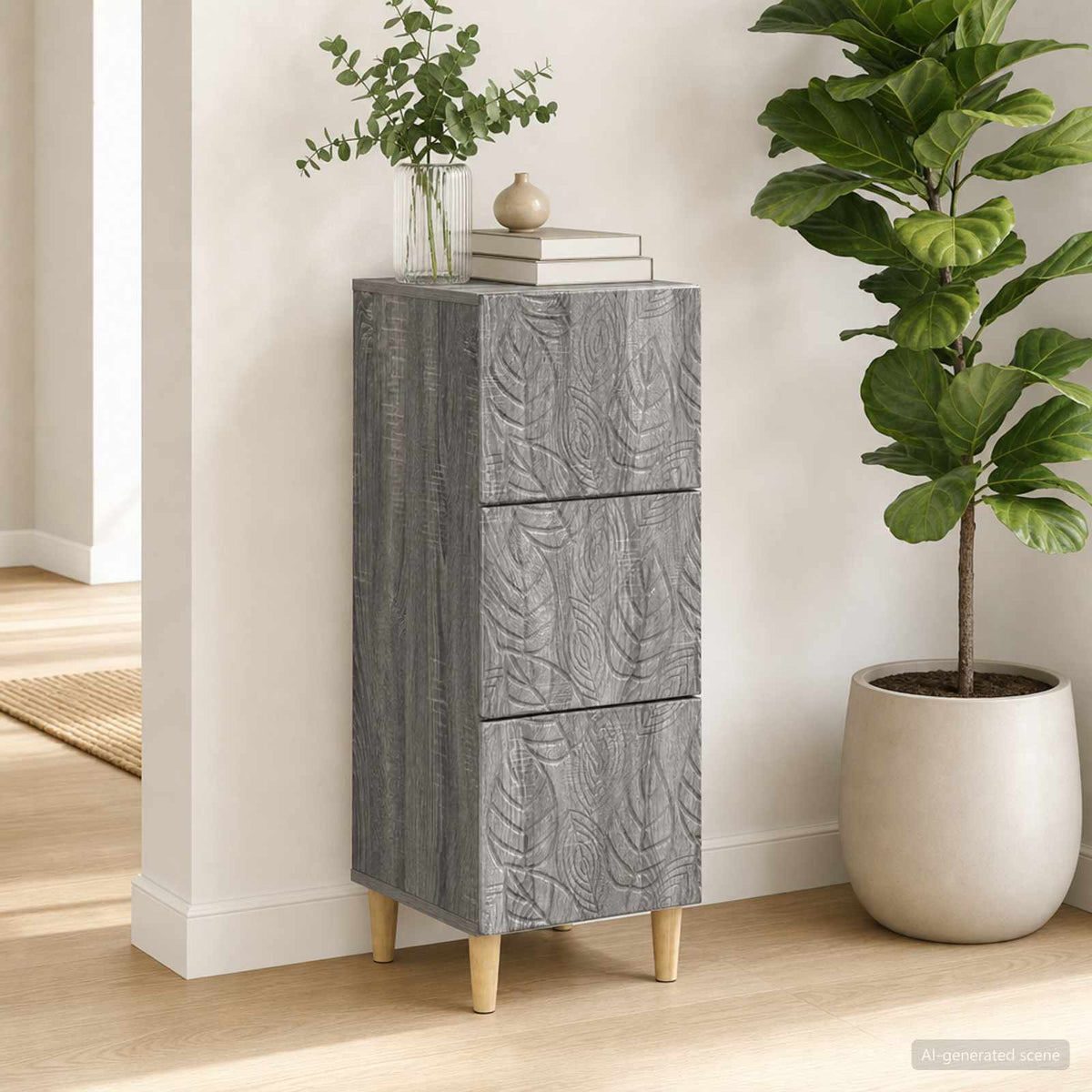 Vidaxl ladenkast grijs sonoma 33 x 34,5 x 90 cm bewerkt hout