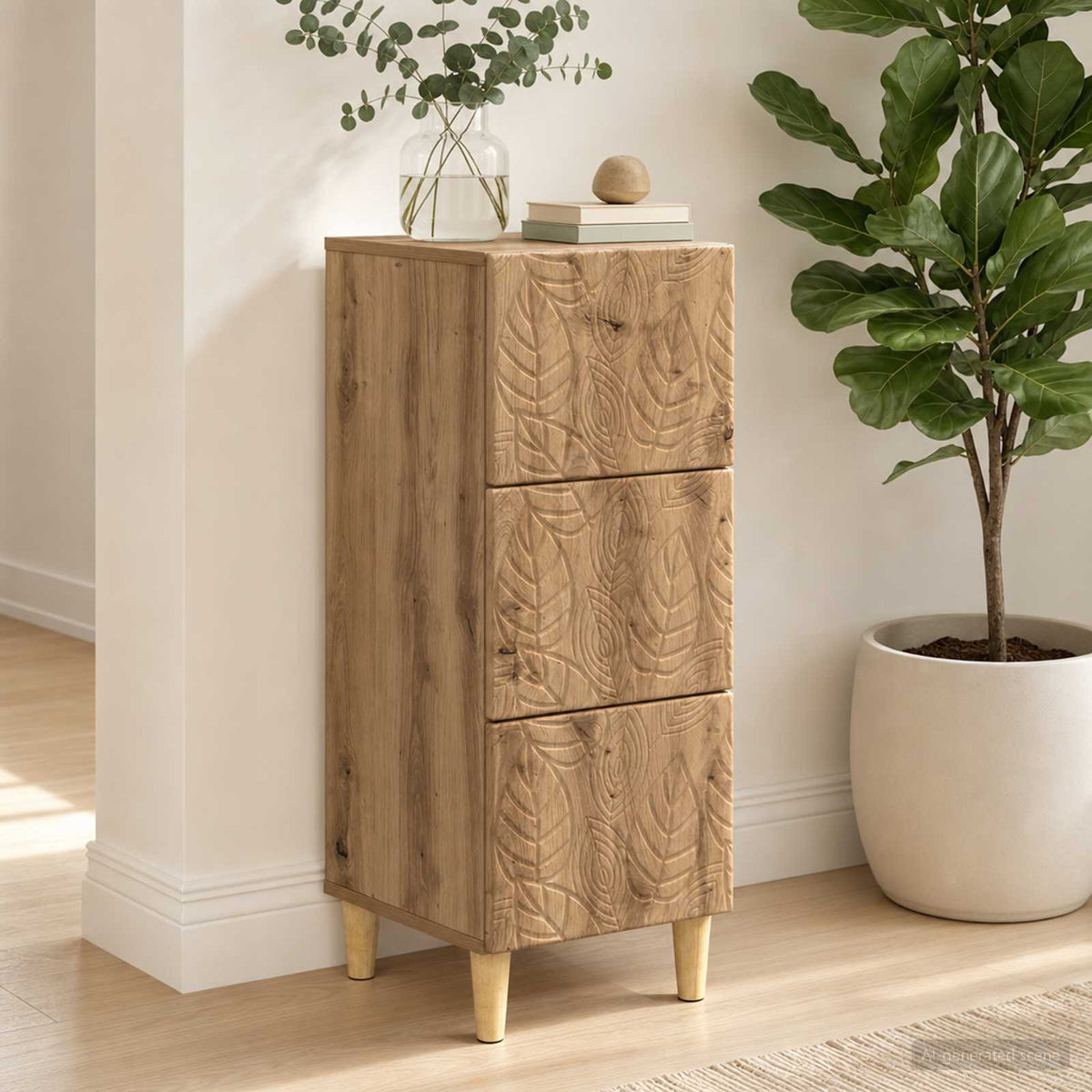 Vidaxl ladenkast 33 x 34,5 x 90 cm bewerkt hout artisanaal eiken