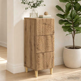 Vidaxl ladenkast 33 x 34,5 x 90 cm bewerkt hout artisanaal eiken