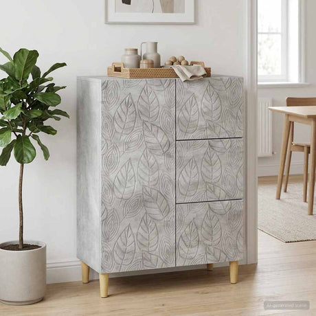Vidaxl dressoir betongrijs 66 x 34,5 x 90 cm bewerkt hout