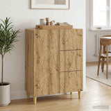 Vidaxl dressoir artisanaal eiken 66 x 34,5 x 90 cm bewerkt hout