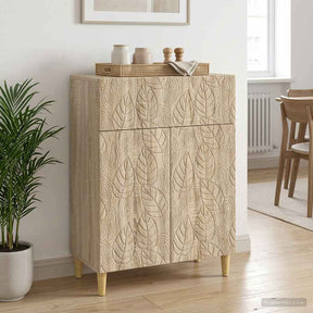 Vidaxl dressoir sonoma eiken 66 x 34,5 x 90 cm bewerkt hout